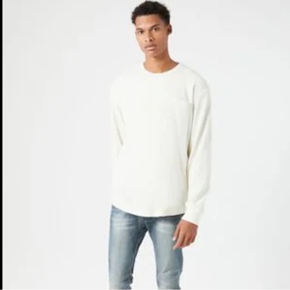 Forever 21 Men’s Long Sleeve White Shirt Size Medium